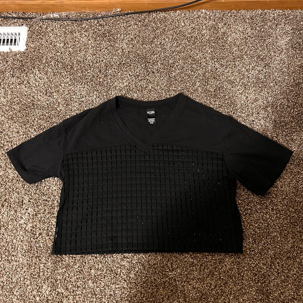 Black Victoria Sport Crop Top